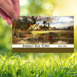 Vintage Landschaftsmalerei - echte Anwesen-Visiten Visitenkarte
