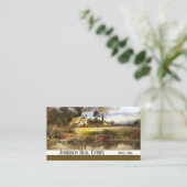 Vintage Landschaftsmalerei - echte Anwesen-Visiten Visitenkarte (Stehend Vorderseite)