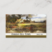 Vintage Landschaftsmalerei - echte Anwesen-Visiten Visitenkarte (Vorderseite)