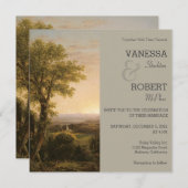 Vintage Landschaftsmalerei Einladung (Vorne/Hinten)