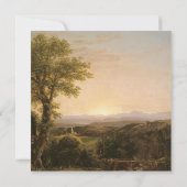 Vintage Landschaftsmalerei Einladung (Rückseite)