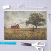 Vintage Landschaftsmalerei für Ställe und Bäume Seidenpapier (Handwerk)