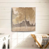 Vintage Landschaftsmalerei, neutrale Hütte Wandteppich