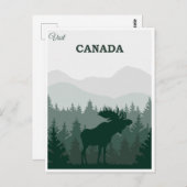 Vintage Landschaftsreise nach Kanada Postkarte (Vorne/Hinten)