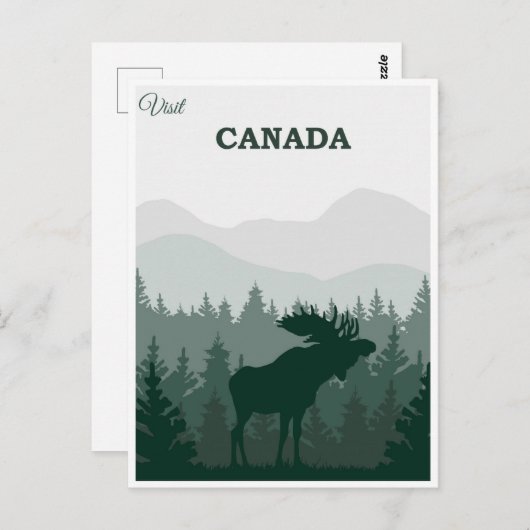 Vintage Landschaftsreise nach Kanada Postkarte (Vorne/Hinten)