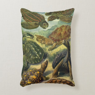 Vintage Landschildkröten und Meeresschildkröten vo Dekokissen
