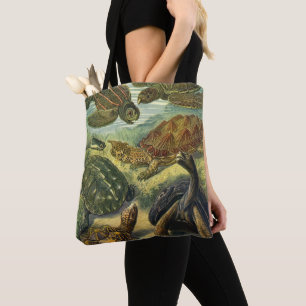 Vintage Landschildkröten und Meeresschildkröten vo Tasche