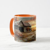 Vintage Landstraße und Stall Tasse (Vorderseite Links)