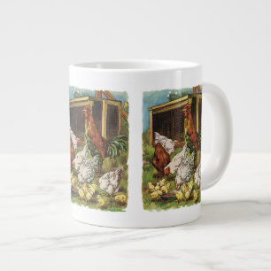 Vintage Landtiere, Hennen, Hühner Jumbo-Tasse