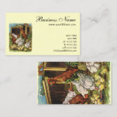 Vintage Landtiere, Hennen, Hühner Visitenkarte (Vorne/Hinten)