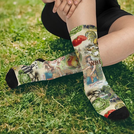 Vintage Landwirtschaft Socken