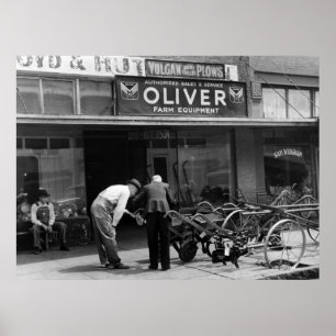 Vintage landwirtschaftliche Ausrüstung, 30er Jahre Poster