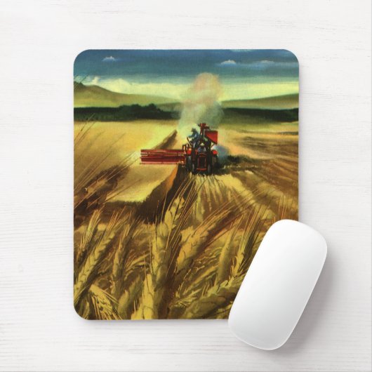 Vintage landwirtschaftliche Betriebe, Weidewirtsch Mousepad (Mit Mouse)