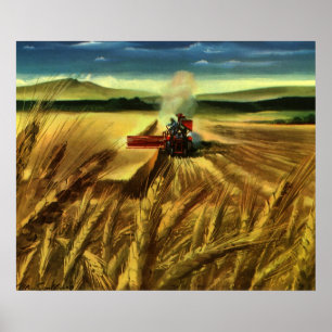 Vintage landwirtschaftliche Betriebe, Weidewirtsch Poster