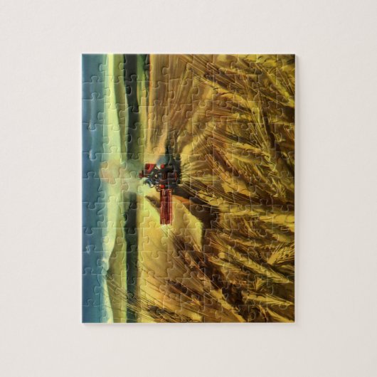 Vintage landwirtschaftliche Betriebe, Weidewirtsch Puzzle (Vertikal)