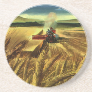 Vintage landwirtschaftliche Betriebe, Weidewirtsch Sandstein Untersetzer