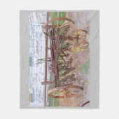 Vintage landwirtschaftliche Geräte rostfreies Meta Fleecedecke (Vorderseite)