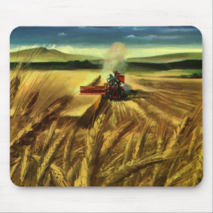 Vintage landwirtschaftlicher Landwirtschaftsbetrie Mousepad