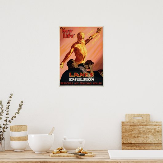 Vintage Lanes Emulsionsgesundheitswerbung Poster (Küche)