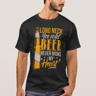 Vintage Langhals eisgekühltes Bier hat mich nie en T-Shirt