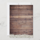 Vintage Lantern Gipskraut Flora Probe Einladung (Rückseite)