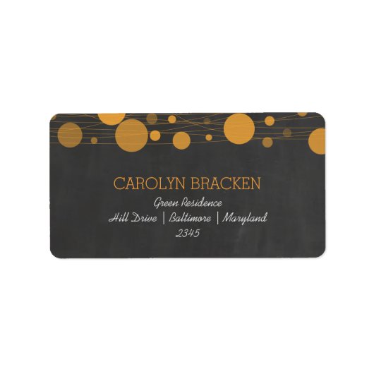 Vintage Lantern-Hochzeit Adressaufkleber (Vorne)