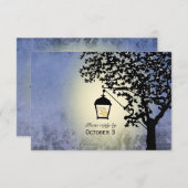 Vintage Lantern-Streetlampe UAWG RSVP Karte (Vorne/Hinten)