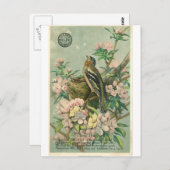 Vintage Lark Bird Postkarte (Vorne/Hinten)