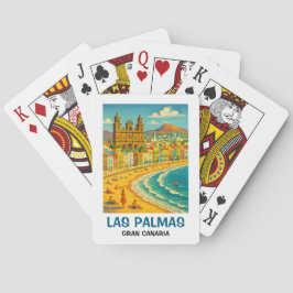 Vintage Las Palmas Gran Canaria Canteras Strand Spielkarten