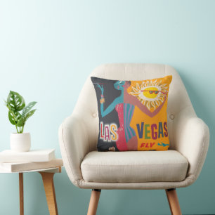 Vintage-Las Vegas-Glücksspiel-Reiseplakat-Kunst Kissen