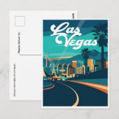 Vintage Las Vegas Nevada Grüße vom Empfang Postkarte (Vorne/Hinten)