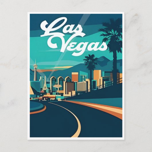 Vintage Las Vegas Nevada Grüße vom Empfang Postkarte (Vorderseite)