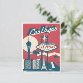 Vintage Las Vegas Nevada Grüße vom Empfang Postkarte (Stehend Vorderseite)