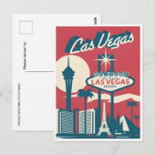 Vintage Las Vegas Nevada Grüße vom Empfang Postkarte (Vorne/Hinten)
