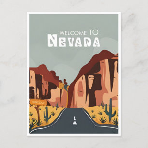 vintage Las Vegas Nevada Grüße von Willkommen Postkarte