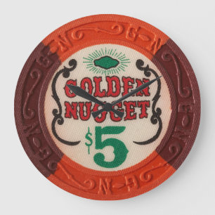 Vintage Las Vegas Poker Chip Moderne Acryl-Uhr Große Wanduhr