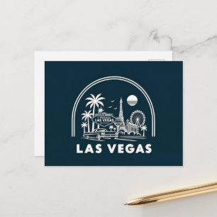 Vintage Las Vegas Skyline Postkarte Retro-Reise