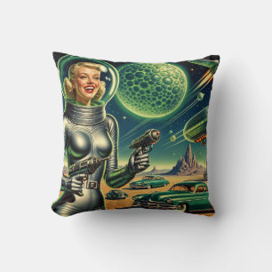 Vintage-Laserstrahl-Pin-Up Kissen