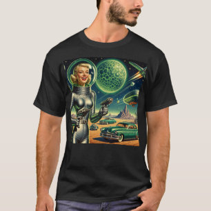 Vintage-Laserstrahl-Pin-Up  T-Shirt