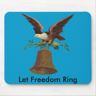 Vintage Lass die Freiheit erklingen Mousepad