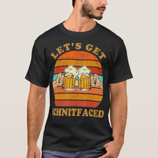 Vintage Lass Schnitface Drinking Beer Gift T-Shirt (Vorderseite)