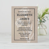 Vintage Lässige Hochzeitseinladungen Einladung (Stehend Vorderseite)