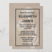 Vintage Lässige Hochzeitseinladungen Einladung (Vorne/Hinten)