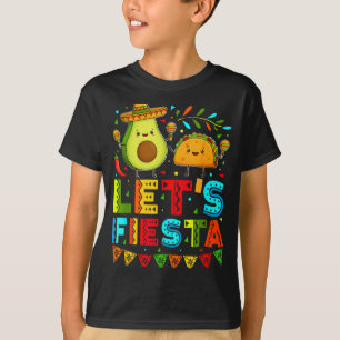 Vintage lasst uns fiesta Avocado und Tacos Cinco d T-Shirt