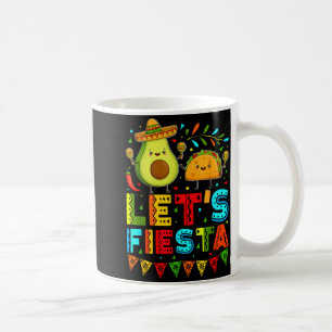 Vintage Lasst uns Fiesta feiern Avocado und Tacos  Kaffeetasse