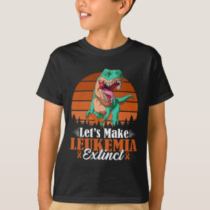 Vintage Lasst uns Leukämie ausrotten Dinosaurier S T-Shirt