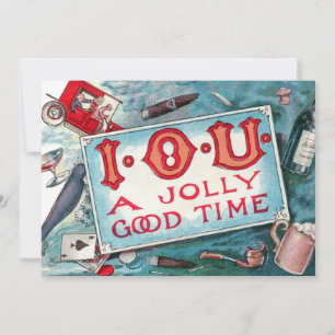 Vintage-Laster-Abendparty, Glücksspiel Trinken Rau Einladung