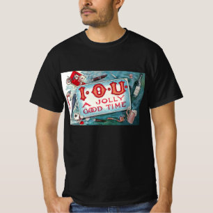 Vintage-Laster-Party, Glücksspiel Trinken Rauchen T-Shirt