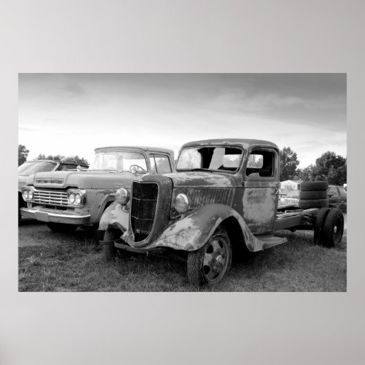 Vintage Lastkraftwagen Poster (Vorne)