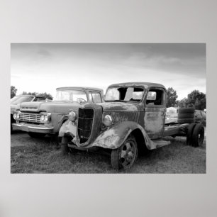 Vintage Lastwagen Poster